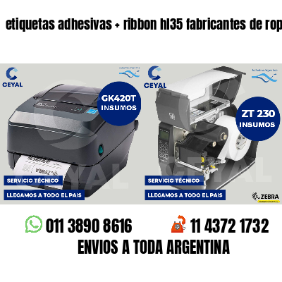 etiquetas adhesivas ribbon hl35 fabricantes de ropa