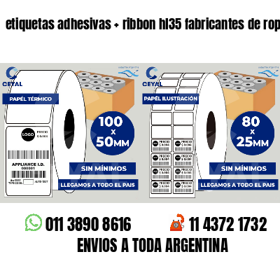 etiquetas adhesivas ribbon hl35 fabricantes de ropa