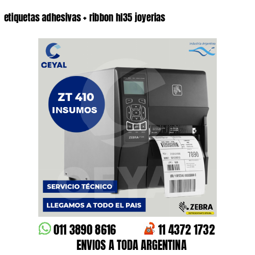 etiquetas adhesivas   ribbon hl35 joyerias