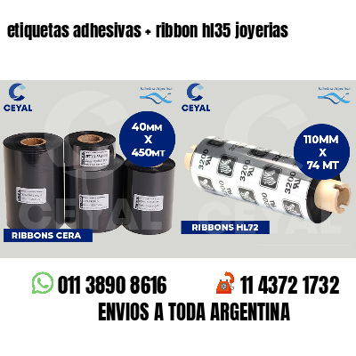 etiquetas adhesivas   ribbon hl35 joyerias