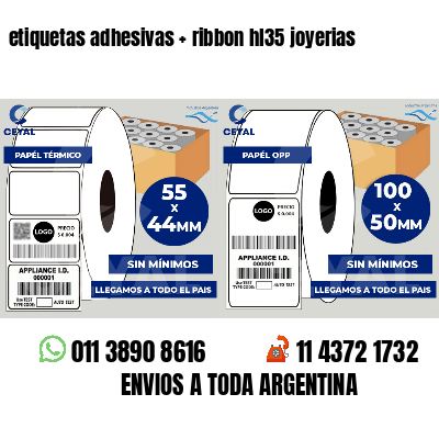 etiquetas adhesivas ribbon hl35 joyerias