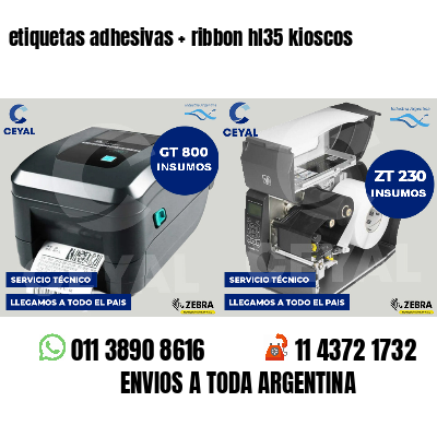etiquetas adhesivas ribbon hl35 kioscos