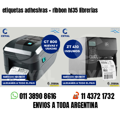 etiquetas adhesivas ribbon hl35 librerias