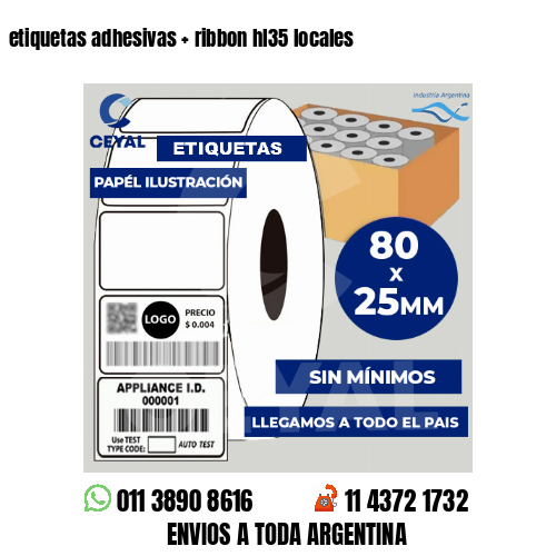 etiquetas adhesivas   ribbon hl35 locales