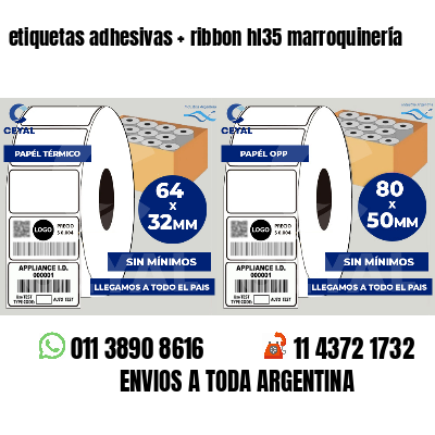 etiquetas adhesivas   ribbon hl35 marroquinería