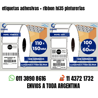 etiquetas adhesivas   ribbon hl35 pinturerías