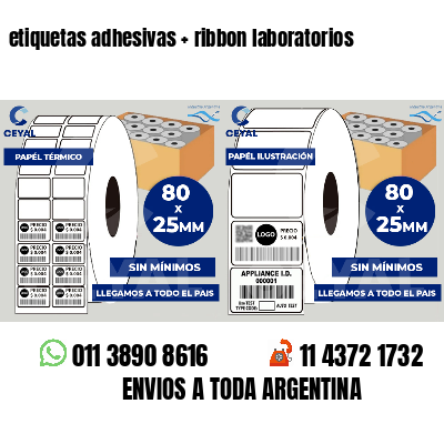 etiquetas adhesivas   ribbon laboratorios