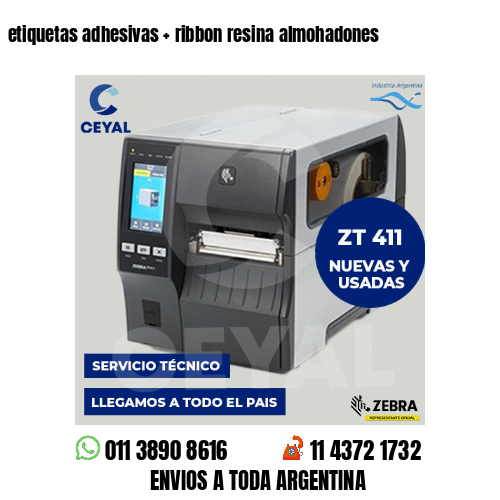 etiquetas adhesivas   ribbon resina almohadones
