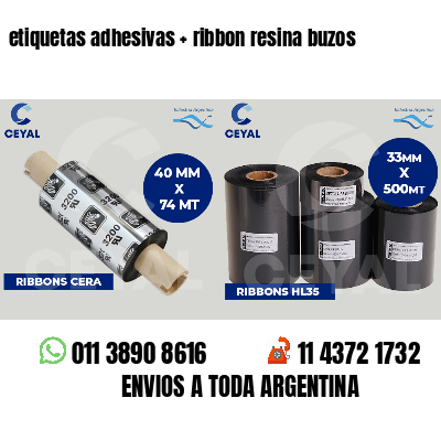 etiquetas adhesivas   ribbon resina buzos