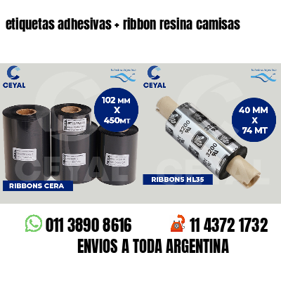 etiquetas adhesivas   ribbon resina camisas