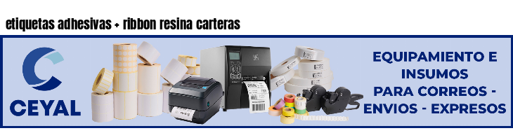 etiquetas adhesivas   ribbon resina carteras