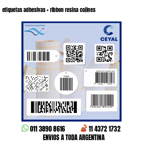 etiquetas adhesivas   ribbon resina cojines