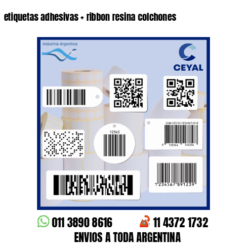 etiquetas adhesivas ribbon resina colchones