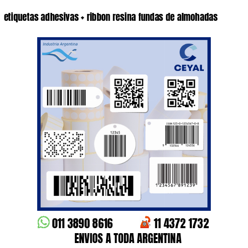 etiquetas adhesivas ribbon resina fundas de almohadas