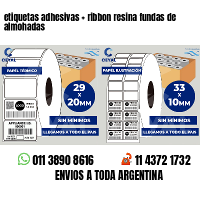 etiquetas adhesivas   ribbon resina fundas de almohadas