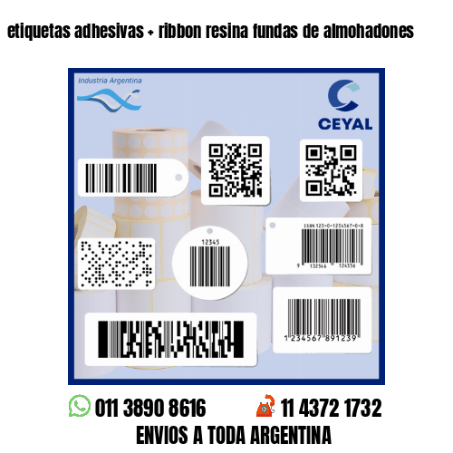 etiquetas adhesivas ribbon resina fundas de almohadones