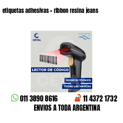 etiquetas adhesivas   ribbon resina jeans