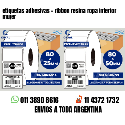 etiquetas adhesivas   ribbon resina ropa interior mujer