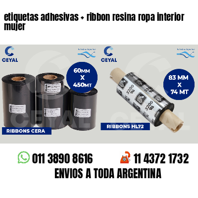 etiquetas adhesivas   ribbon resina ropa interior mujer