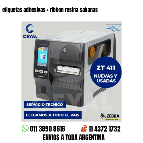 etiquetas adhesivas   ribbon resina sabanas