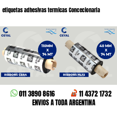 etiquetas adhesivas termicas Concecionaria