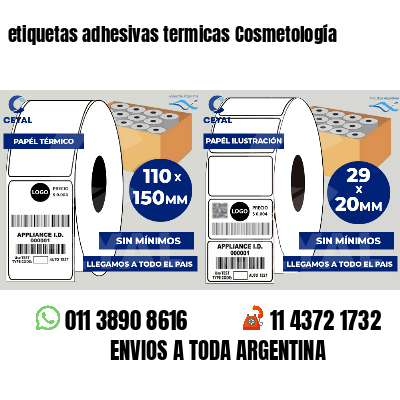 etiquetas adhesivas termicas Cosmetología