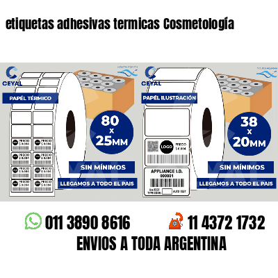 etiquetas adhesivas termicas Cosmetología