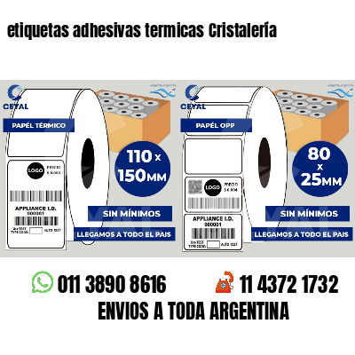 etiquetas adhesivas termicas Cristalería