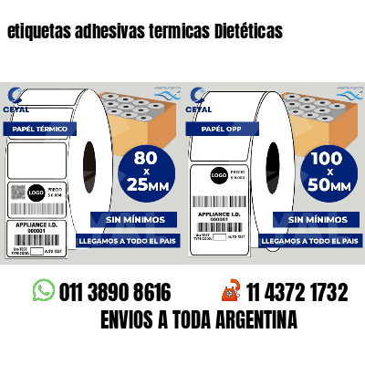 etiquetas adhesivas termicas Dietéticas