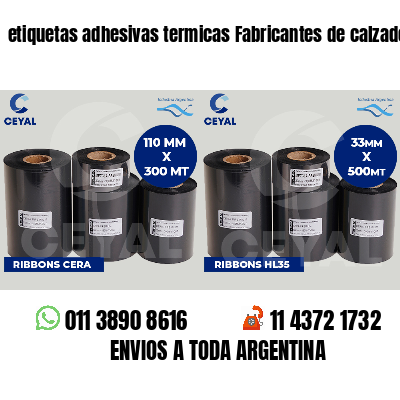etiquetas adhesivas termicas Fabricantes de calzado