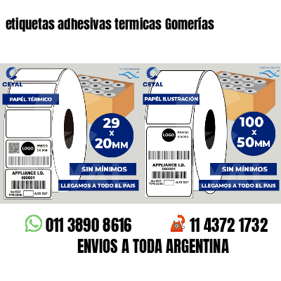 etiquetas adhesivas termicas Gomerías