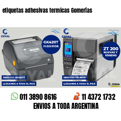 etiquetas adhesivas termicas Gomerías