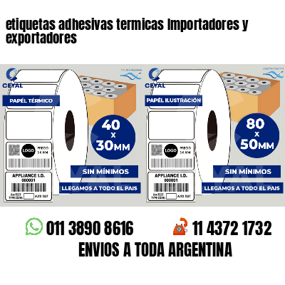 etiquetas adhesivas termicas Importadores y exportadores