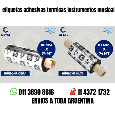 etiquetas adhesivas termicas Instrumentos musicales