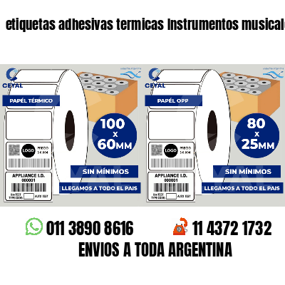 etiquetas adhesivas termicas Instrumentos musicales