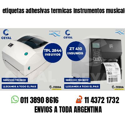 etiquetas adhesivas termicas Instrumentos musicales