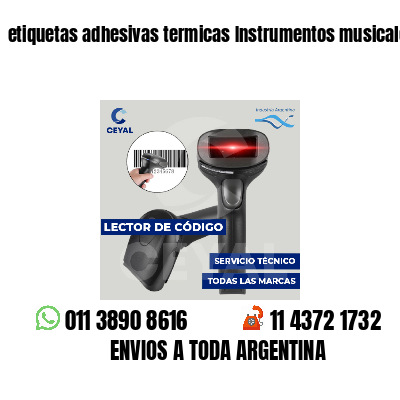 etiquetas adhesivas termicas Instrumentos musicales