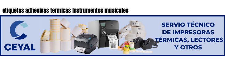 etiquetas adhesivas termicas Instrumentos musicales