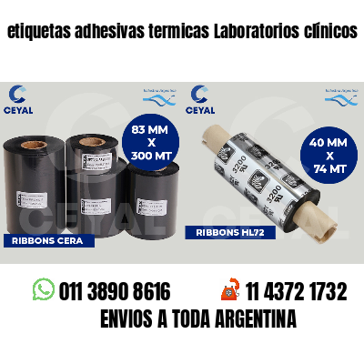 etiquetas adhesivas termicas Laboratorios clínicos