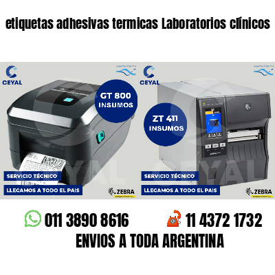 etiquetas adhesivas termicas Laboratorios clínicos