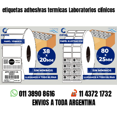 etiquetas adhesivas termicas Laboratorios clínicos