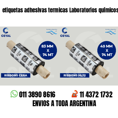 etiquetas adhesivas termicas Laboratorios químicos