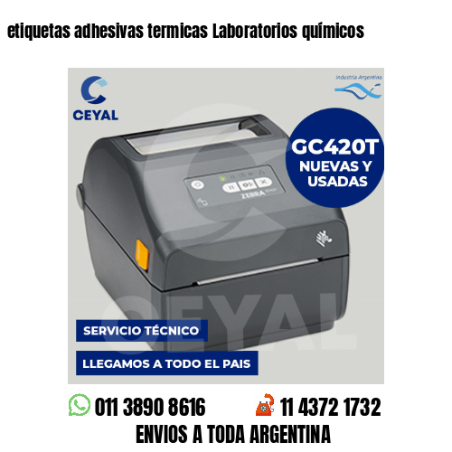 etiquetas adhesivas termicas Laboratorios químicos