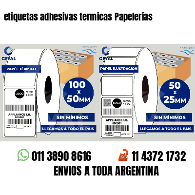 etiquetas adhesivas termicas Papelerías