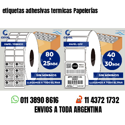 etiquetas adhesivas termicas Papelerías