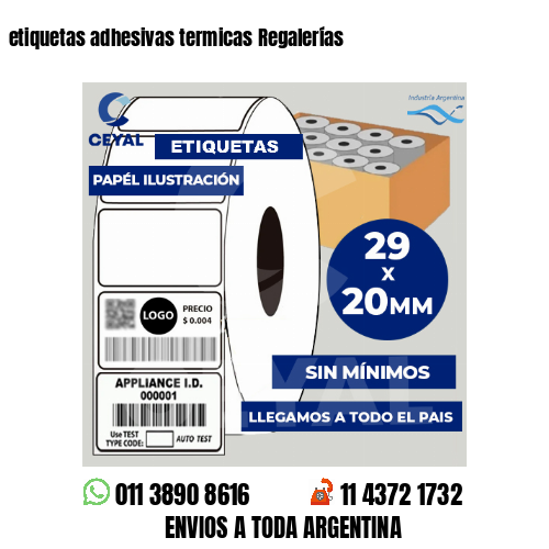 etiquetas adhesivas termicas Regalerías