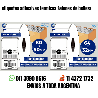 etiquetas adhesivas termicas Salones de belleza