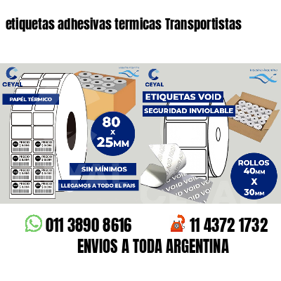 etiquetas adhesivas termicas Transportistas