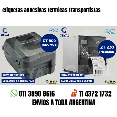etiquetas adhesivas termicas Transportistas