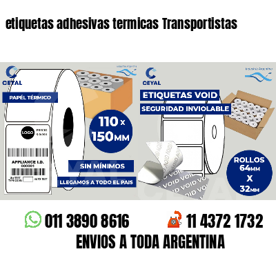 etiquetas adhesivas termicas Transportistas
